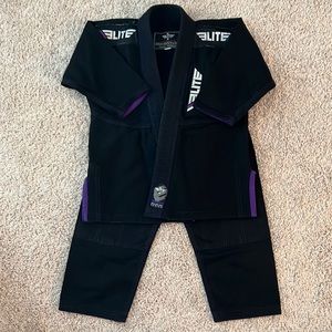 Elite Sports BJJ black purple Gi sz C0